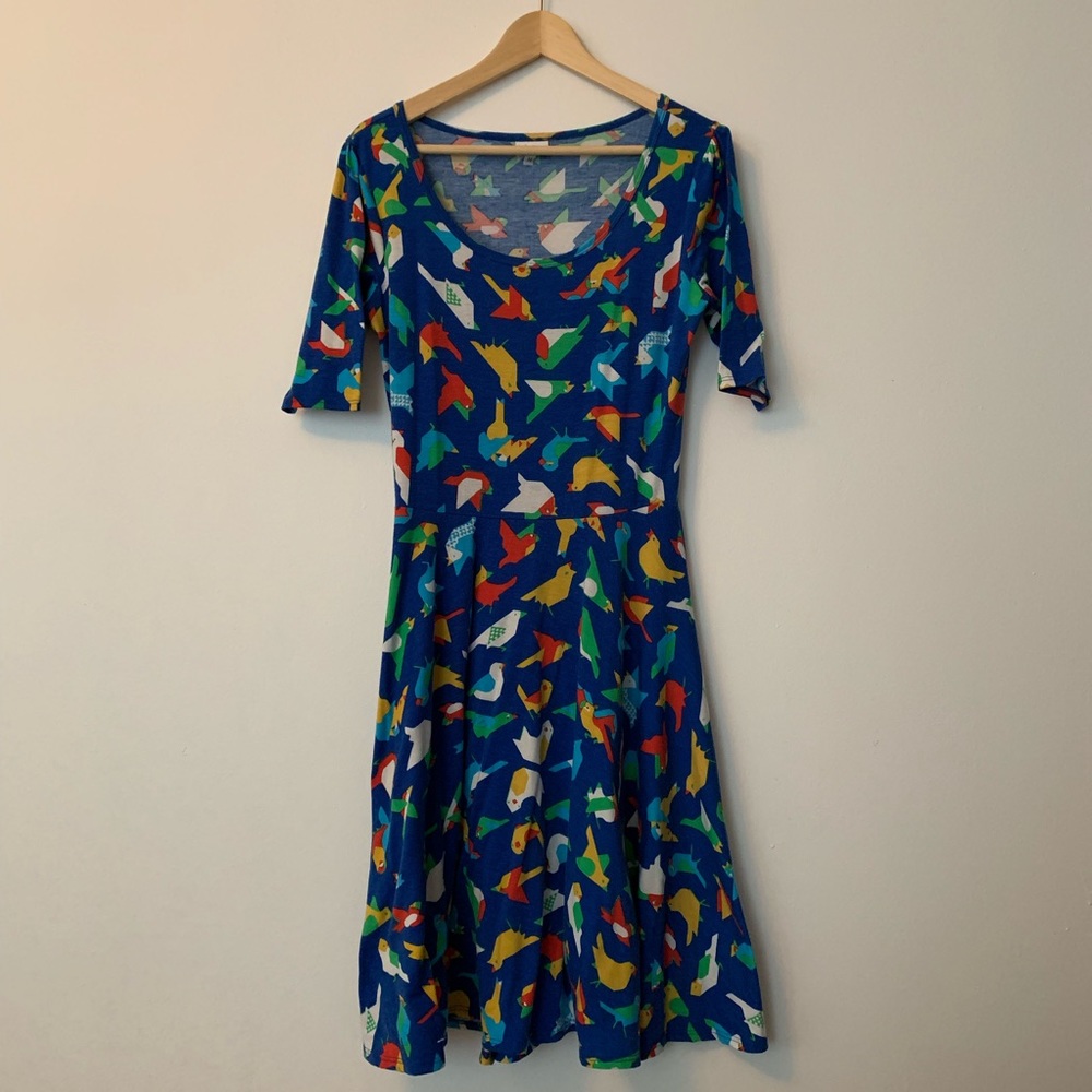 🐤 LuLaRoe Nicole Birds Dress 🐦